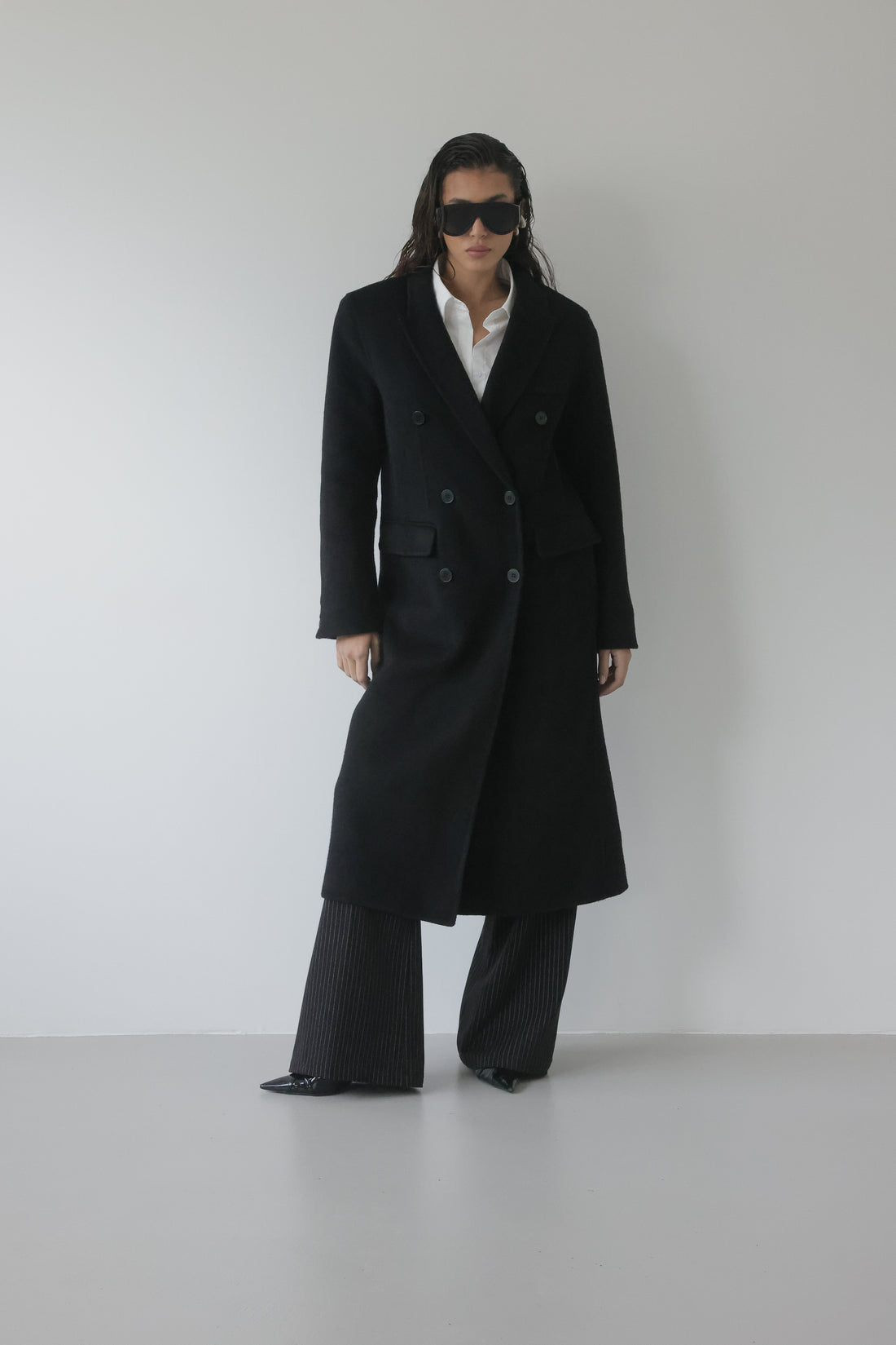 CAPPOTTO DOPPIOPETTO IN LANA - NERO HAR035