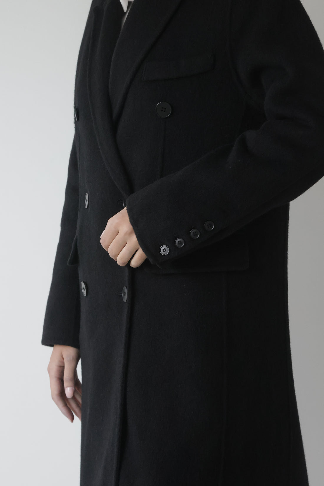 CAPPOTTO DOPPIOPETTO IN LANA - NERO HAR035