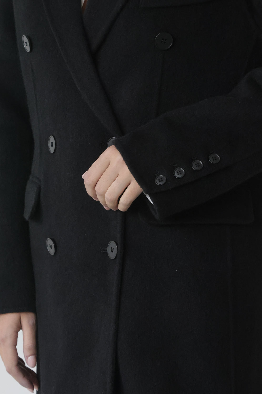 CAPPOTTO DOPPIOPETTO IN LANA - NERO HAR035