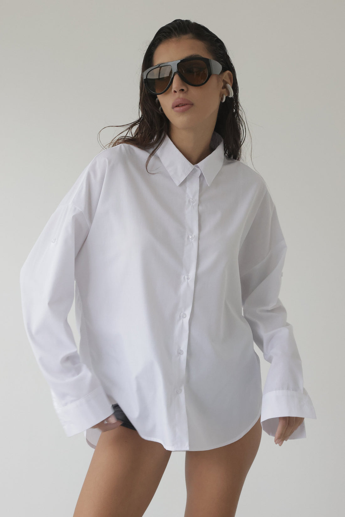 CAMICIA BASIC IN COTONE - BIANCO 6208