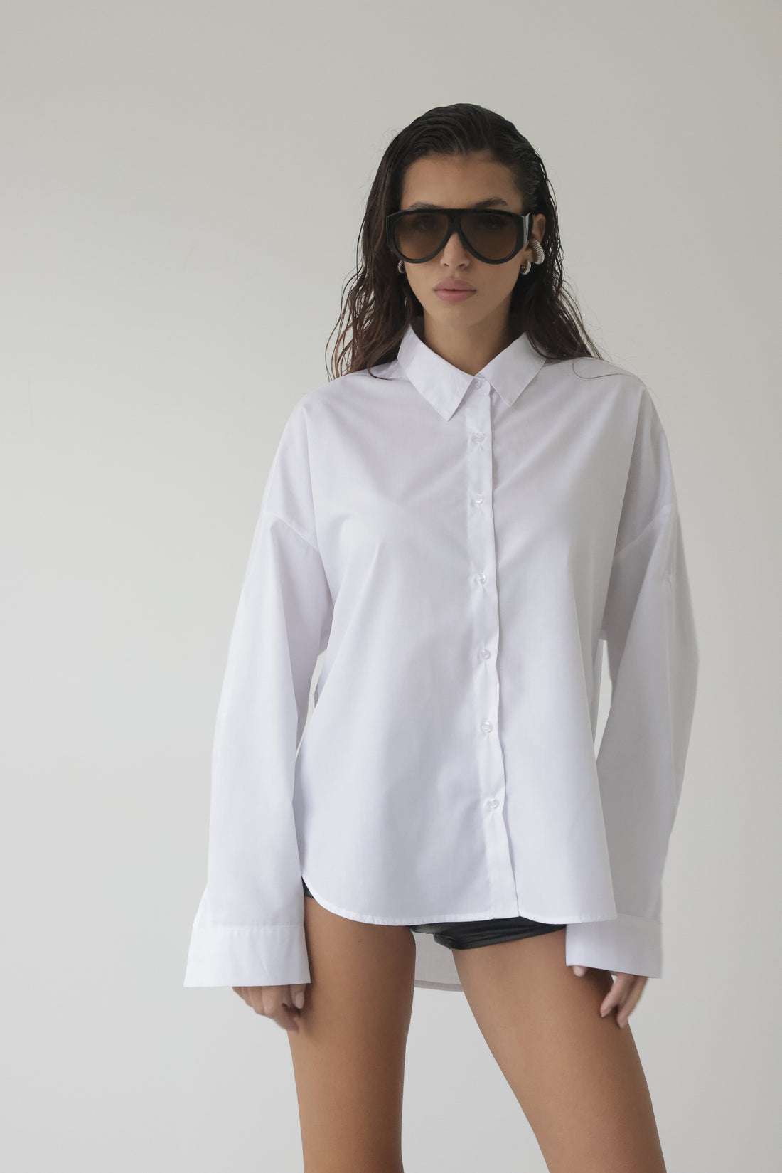 CAMICIA BASIC IN COTONE - BIANCO 6208