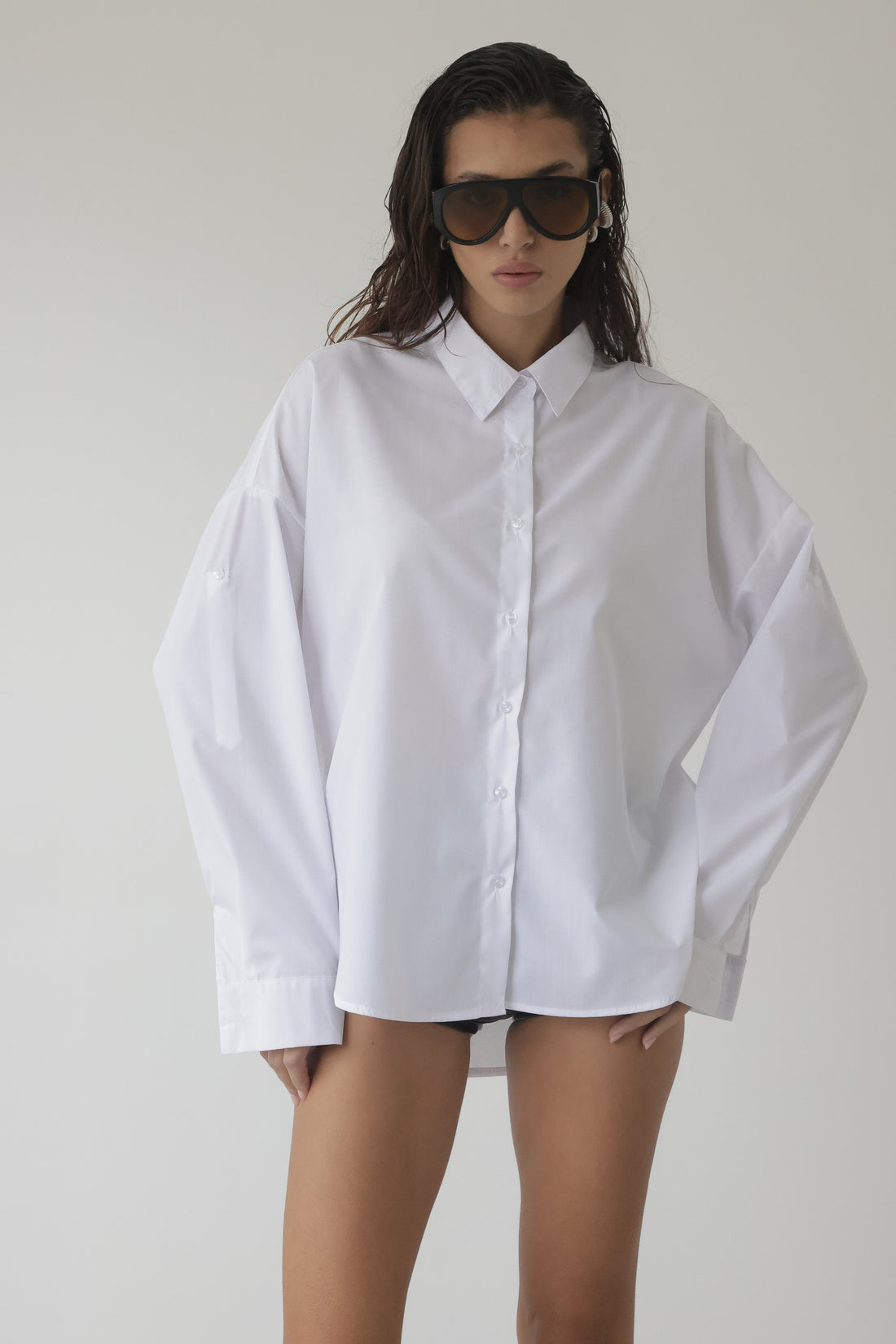 CAMICIA BASIC IN COTONE - BIANCO 6208
