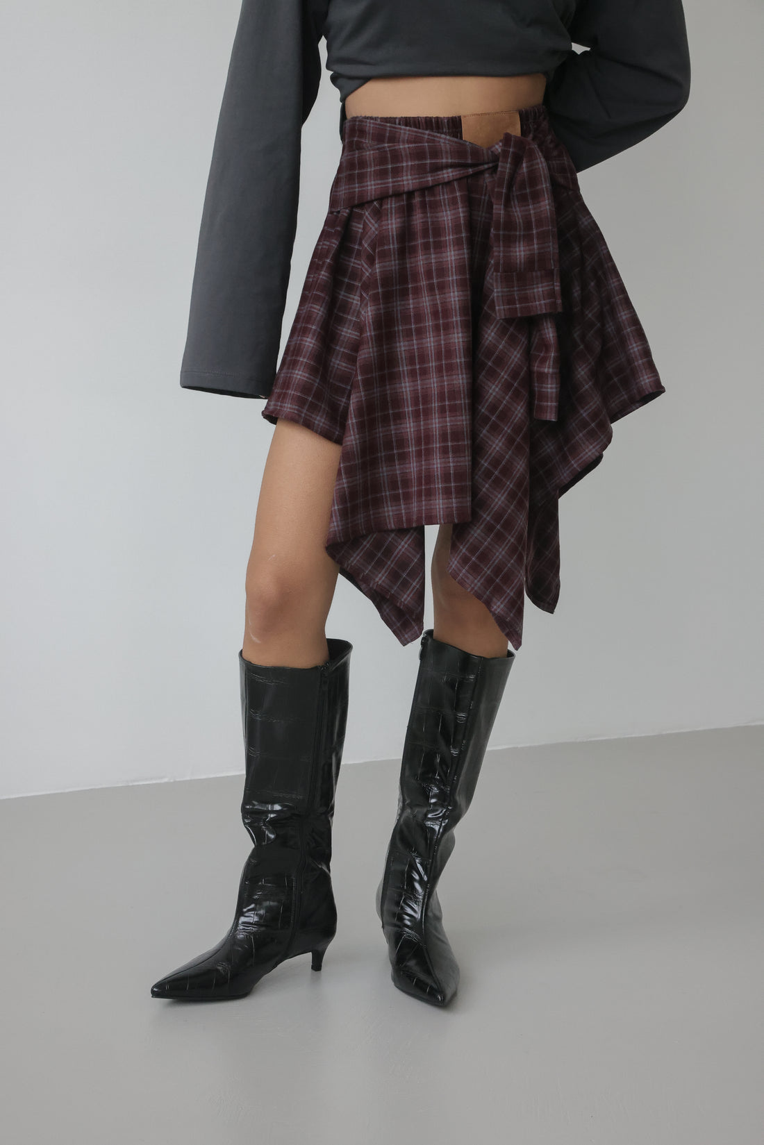 GONNA CAMICIA A QUADRI - WINE 2798
