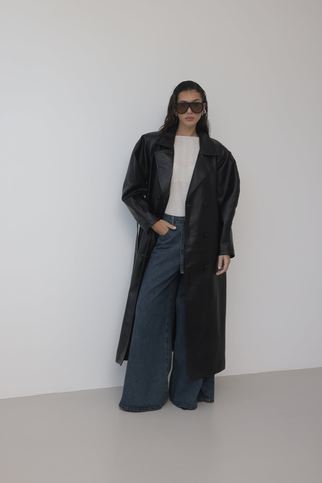 JEANS GAMBA AMPIA CON CINTURINO - LAVAGGIO MEDIO 2262