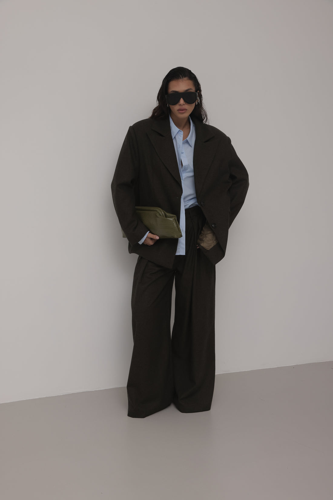 TAILLEUR IN LANA DOWNTOWN STREET - VERDE HAR031