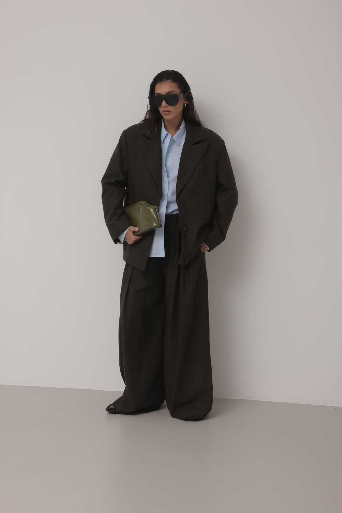 TAILLEUR IN LANA DOWNTOWN STREET - VERDE HAR031