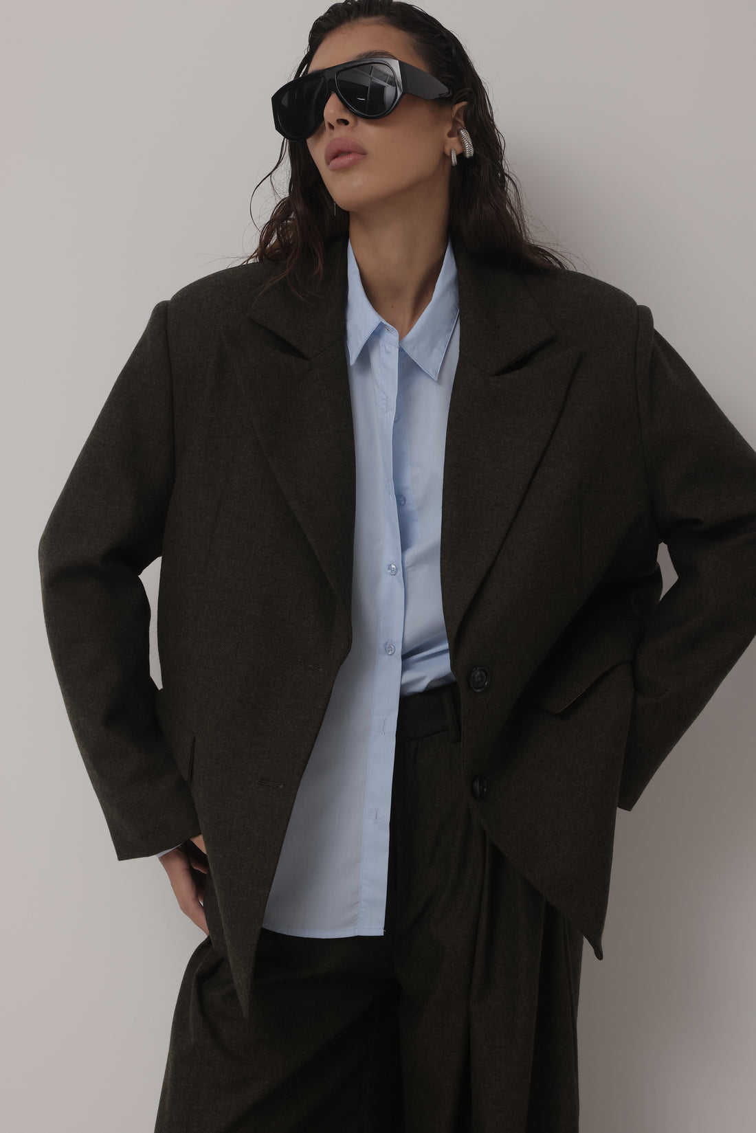 TAILLEUR IN LANA DOWNTOWN STREET - VERDE HAR031