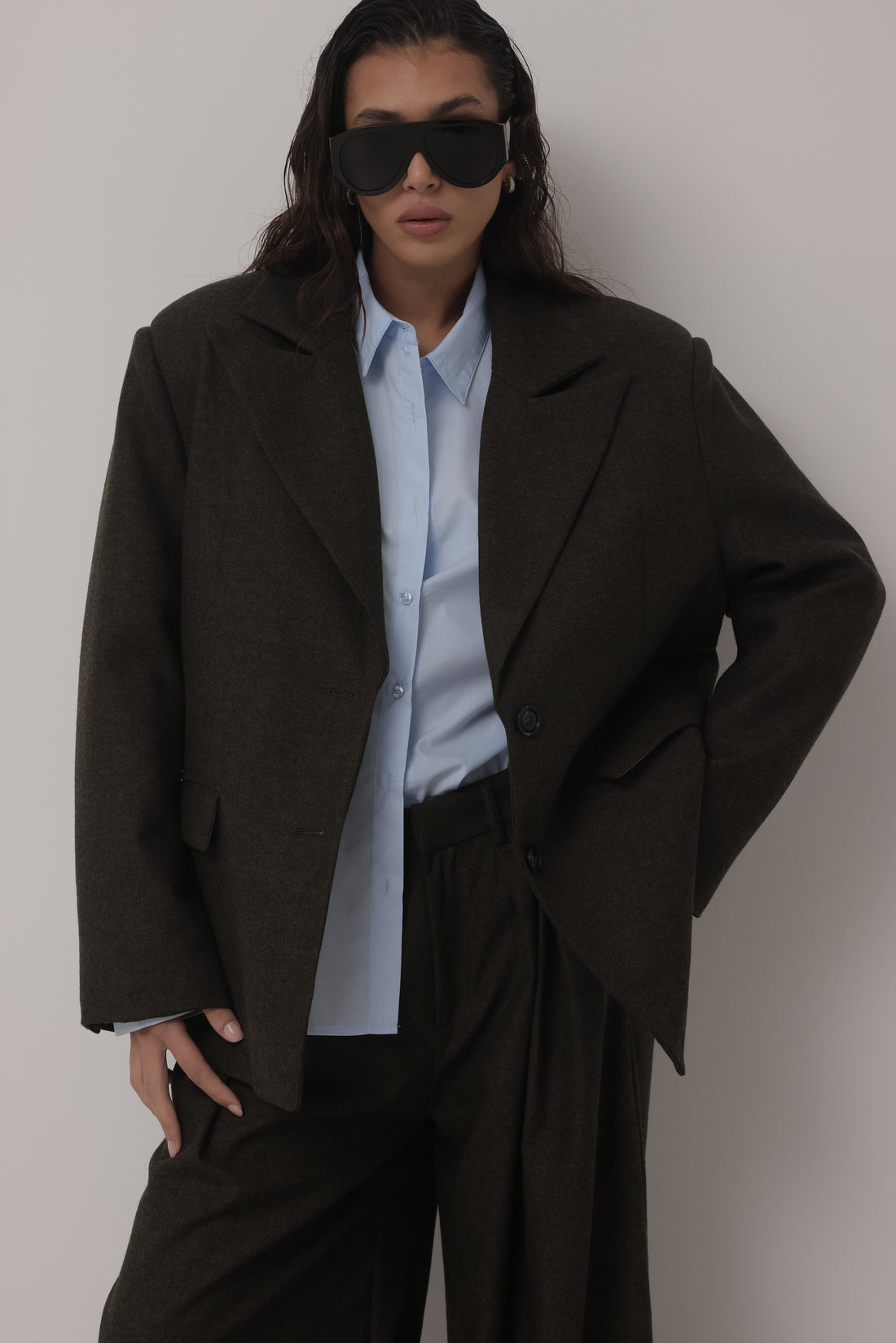 TAILLEUR IN LANA DOWNTOWN STREET - VERDE HAR031