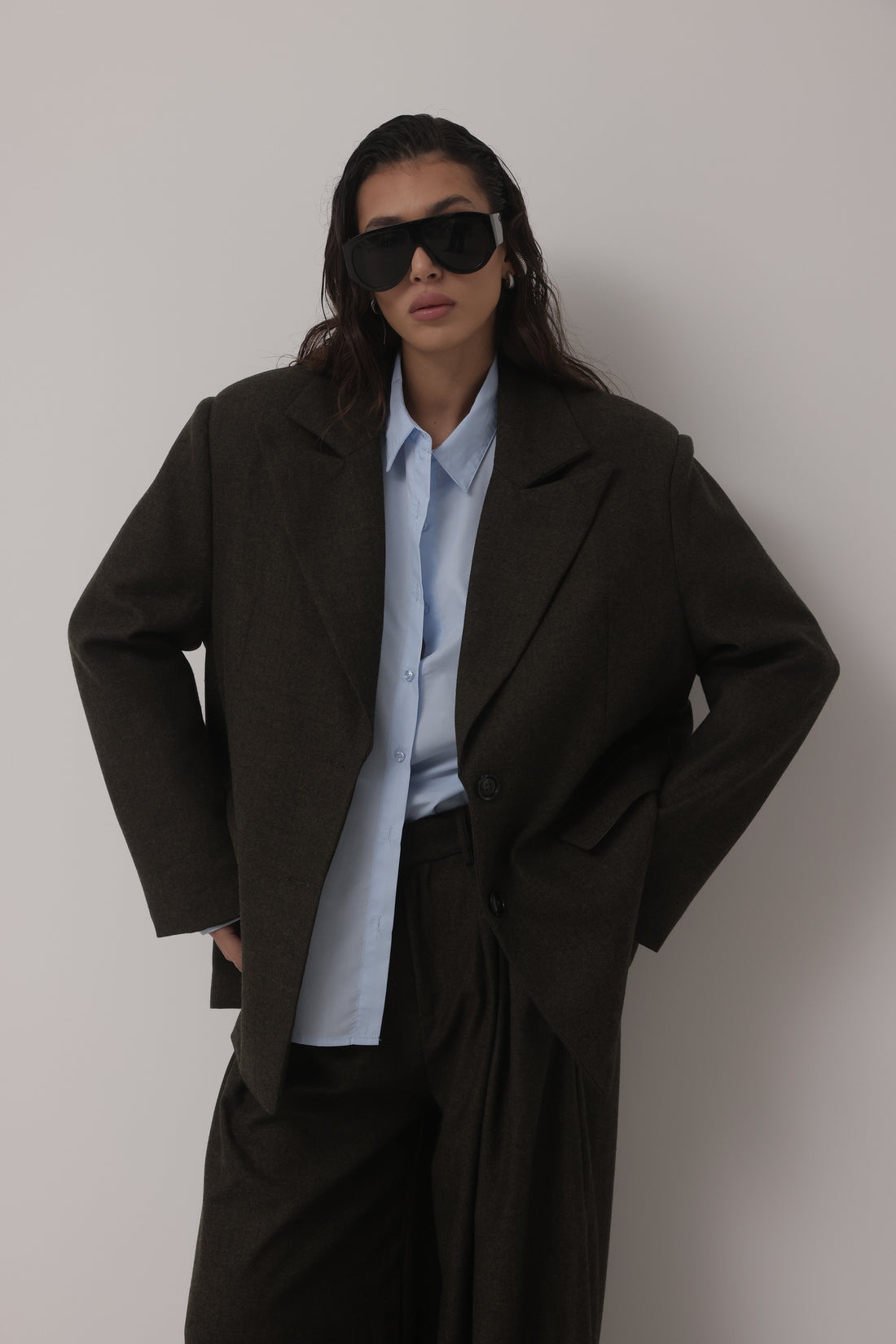 TAILLEUR IN LANA DOWNTOWN STREET - VERDE HAR031