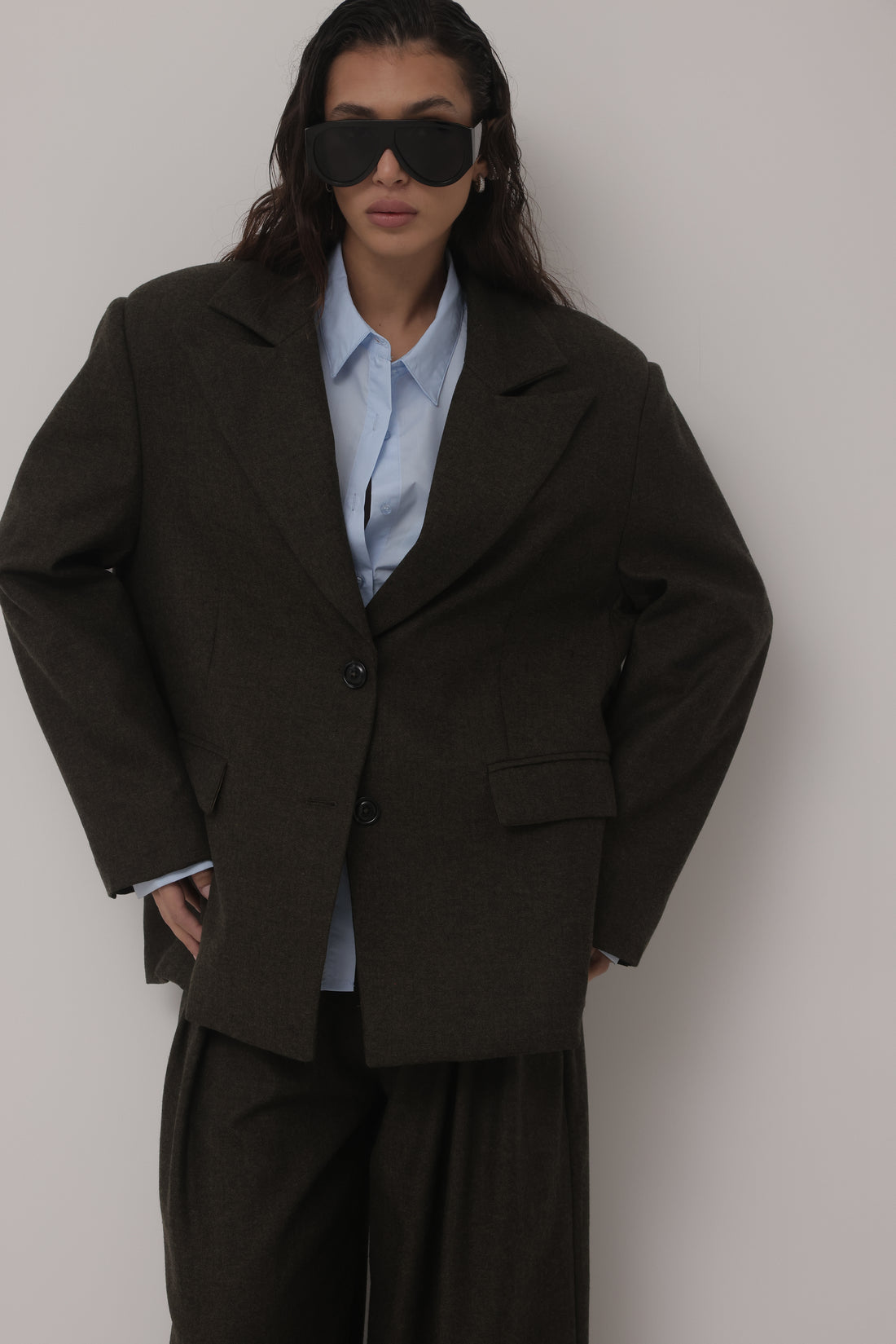TAILLEUR IN LANA DOWNTOWN STREET - VERDE HAR031